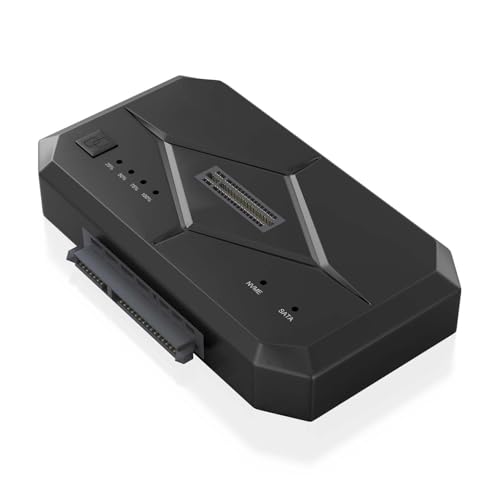 Dockingstation für 2,5- und 3,5-Zoll-SATA-Festplatten, USB 3.0 und 3.1 Gen1, Klonfunktion, Schwarz von Velocraze