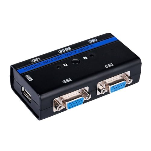 KVM Switch - Ermöglicht den Anschluss von 2 Geräten mit VGA-Ausgang und 3 USB-Anschlüssen. Ideal für die effiziente Verwaltung mehrerer Geräte. KVM Switch - Ermöglicht den Anschluss von 2 Geräten mit VGA-Ausgang und 3 USB-Anschlüssen. Ideal für die effiziente Verwaltung mehrerer Geräte. von Velocraze