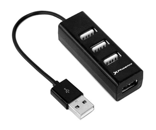 Velocraze Hub - 4 USB 2.0 Ports, kompaktes Design, schwarz, ideal für den effizienten Anschluss mehrerer Geräte. Velocraze Hub - 4 USB 2.0 Ports, kompaktes Design, schwarz, ideal für den effizienten Anschluss mehrerer Geräte. von Velocraze