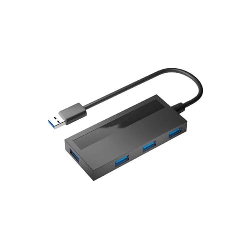 Velocraze Hub - 4 USB 3.2 Ports, inklusive Type-C-Adapter, schwarz - Ideal für schnelle und effiziente Geräteverbindung. von Velocraze