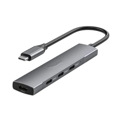 Velocraze Hub - Gerät mit 4 USB-C-Anschlüssen, kompatibel mit USB 3.2 Gen 1, ideal für mehrere gleichzeitige Verbindungen und schnelle Übertragungen. von Velocraze