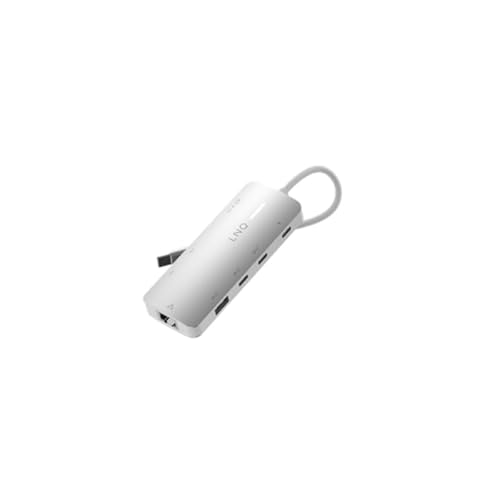 Velocraze Hub - Gerät mit 8 USB-C-Anschlüssen, kompatibel mit 8K, unterstützt bis zu 140 W, hergestellt in Grau, ideal für Profis. von Velocraze