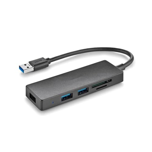 Velocraze Hub mit 3 USB 3.2-Anschlüssen, 1 SD-Kartenleser und 1 Micro-SD-Kartenleser, ideal für schnelle und vielseitige Übertragungen. von Velocraze