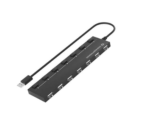 Velocraze USB 2.0 Hub mit 7 Anschlüssen, kompatibel mit verschiedenen Funktionen, schwarz, ideal für den Anschluss mehrerer Geräte. Velocraze USB 2.0 Hub mit 7 Anschlüssen, kompatibel mit verschiedenen Funktionen, schwarz, ideal für den Anschluss mehrerer Geräte. von Velocraze