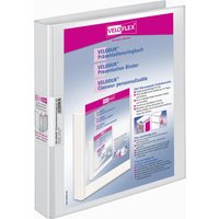 VELOFLEX Präsentationsringbücher 4-Ringe DIN A4 2 cm weiß von Veloflex