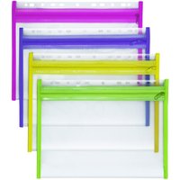 VELOFLEX Reißverschlussbeutel A4 transparent von Veloflex
