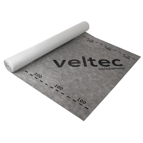 Unterdeckbahn Unterspannbahn veltec 100 Light Sd=0,03m 100g/m2 (75m2) Dachfolie /3-lagig von veltec DACHZUBEHÖR