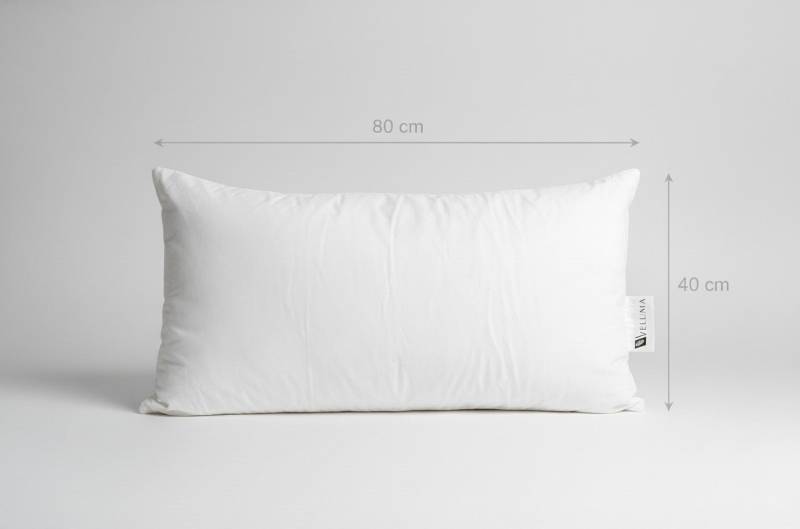 Veluma Gänsedaunenkopfkissen 40 x 80 Premium 3-Kammer Kopfkissen mit neuer weißer Gänsedaune, Füllung: 80 % neue, weiße Gänsedaunen, 20 % feine, kleine Gänsefederchen, Kissen, das sich jedem Kopf anpasst Veluma Gänsedaunenkopfkissen 40 x 80 Premium 3-Kammer Kopfkissen mit neuer weißer Gänsedaune, Füllung: 80 % neue, weiße Gänsedaunen, 20 % feine, kleine Gänsefederchen, Kissen, das sich jedem Kopf anpasst von Veluma