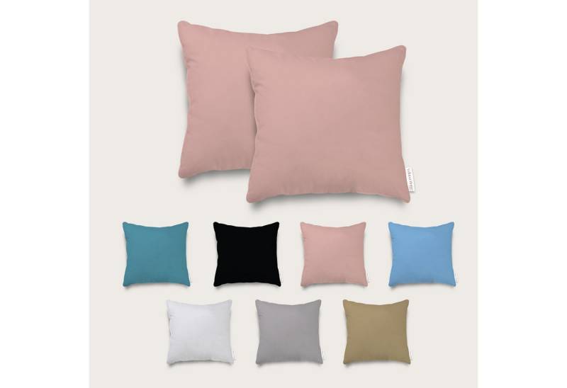 Veluna Home Kissenbezüge 100% Baumwolle(2er-Set) Renforcé Kissenbezug mit Reißverschluss, 2 Stk. - Dicht gewebt mit 57 Fäden/cm² - Kopfkissenbezüge von Veluna Home