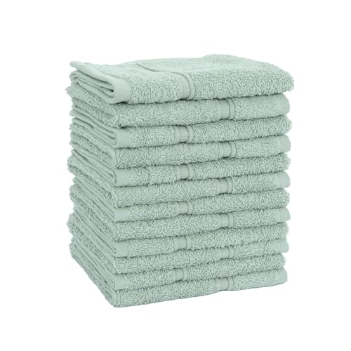 Veluna Home Premium Gästehandtücher Set 100% Baumwolle Gästehandtücher (30x30 cm) | Oeko-TEX Zertifiziert (Hellgrau, 12er Pack) von Veluna Home