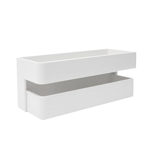 Velutra Duschablage Ohne Bohren, Badezimmer Regal Organizer, ABS weiß Duschablage Wandregal Badezimmer für Shampoo und Duschgel von Velutra