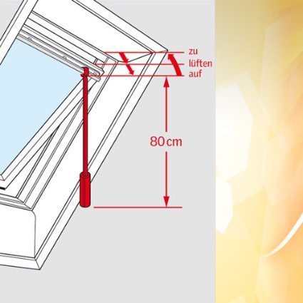 VELUX Bedienungsstange ZCZ 080, für GGU, GGL, VU, VL, VG, VX von VELUX