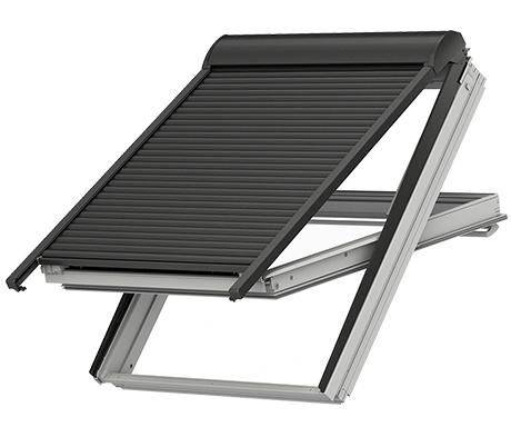 VELUX Elektro SunProtect" Sparpaket Dachfenster Kunststoff mit Eindeckrahmen und Elektro Rollladen SML + KUX" von Velux