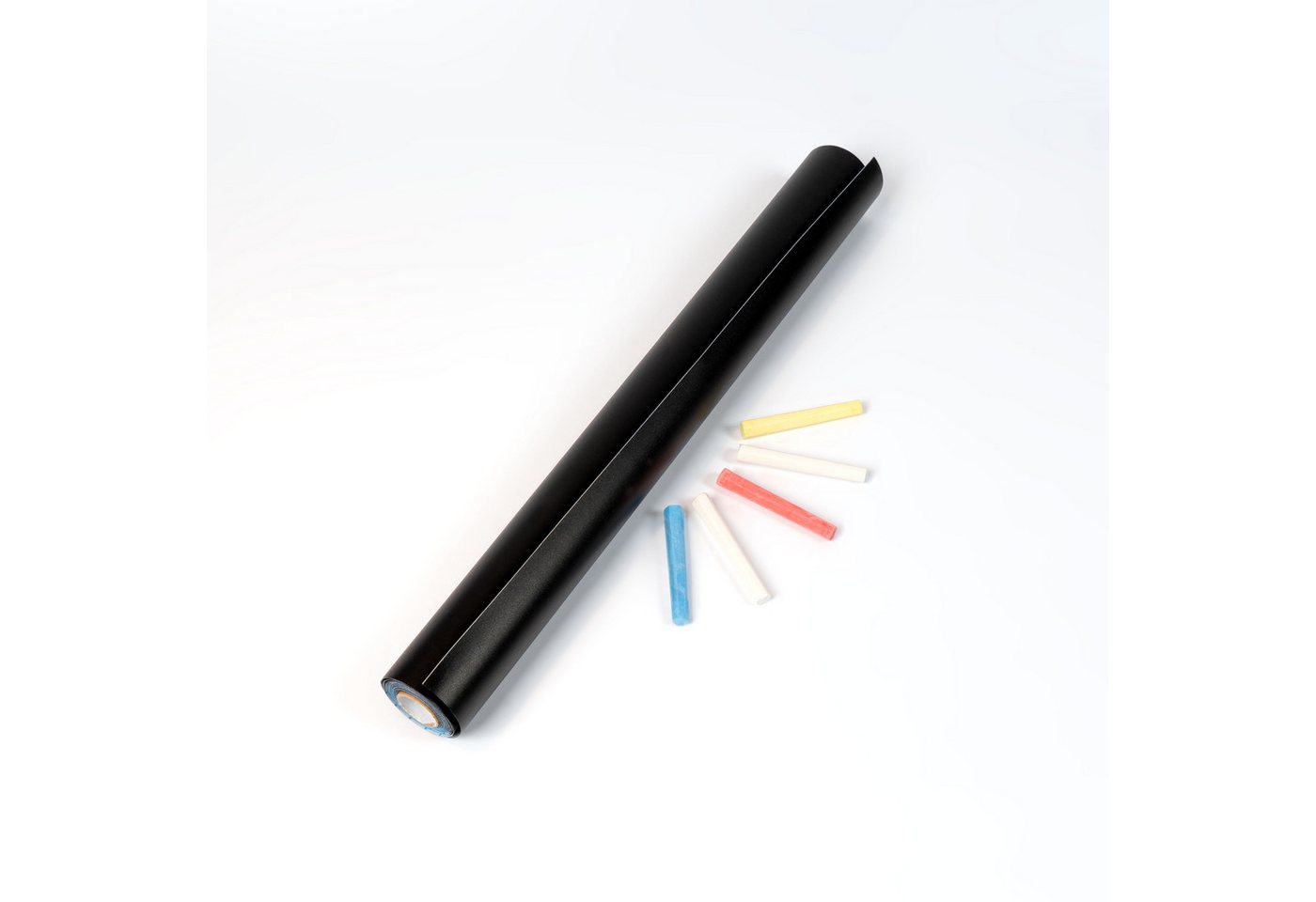 Veluxis Tafelfolie Veluxis® Tafelfolie selbstklebend 200 x 45 cm, (1 St), Schwarz Matt - abwischbar – inkl. 5 Kreidefarben I Zuschneidbar von Veluxis