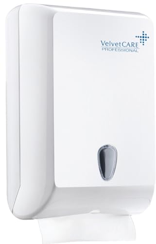 Velvet ZZ Falthandtuchspender/Für Büro/Für Badezimmer/Für Toiletten/Für Wand/Elegant/Hygiene/ABS/Weiß von Velvet CARE Sp. z o.o.