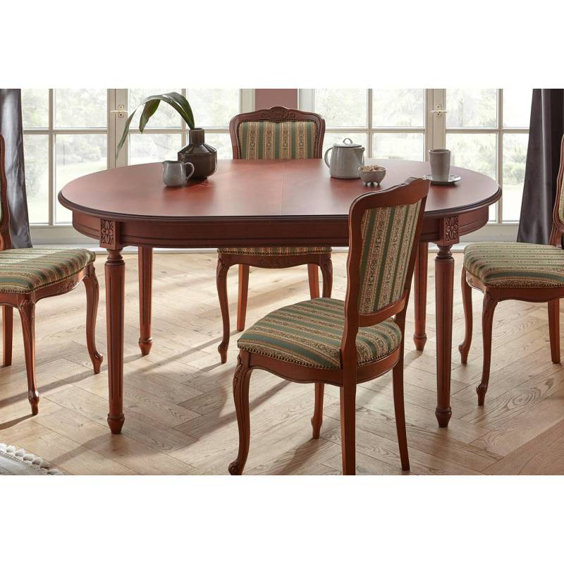home24 Polsterstuhl Alessio 2er-Set 47 x 96 x 52cm Rot/Rot von home24