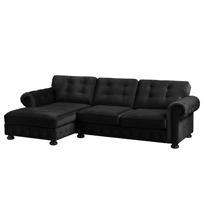 Velvet Studio Ecksofa Marau Anthrazit Samt 302x93x166 cm von Velvet Studio