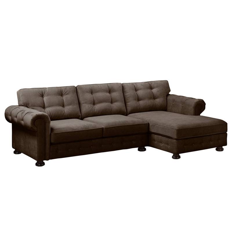 Velvet Studio Ecksofa Marau Braun Microfaser 302x93x166 cm von Velvet Studio