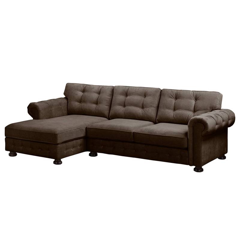 Velvet Studio Ecksofa Marau Braun Microfaser 302x93x166 cm von Velvet Studio