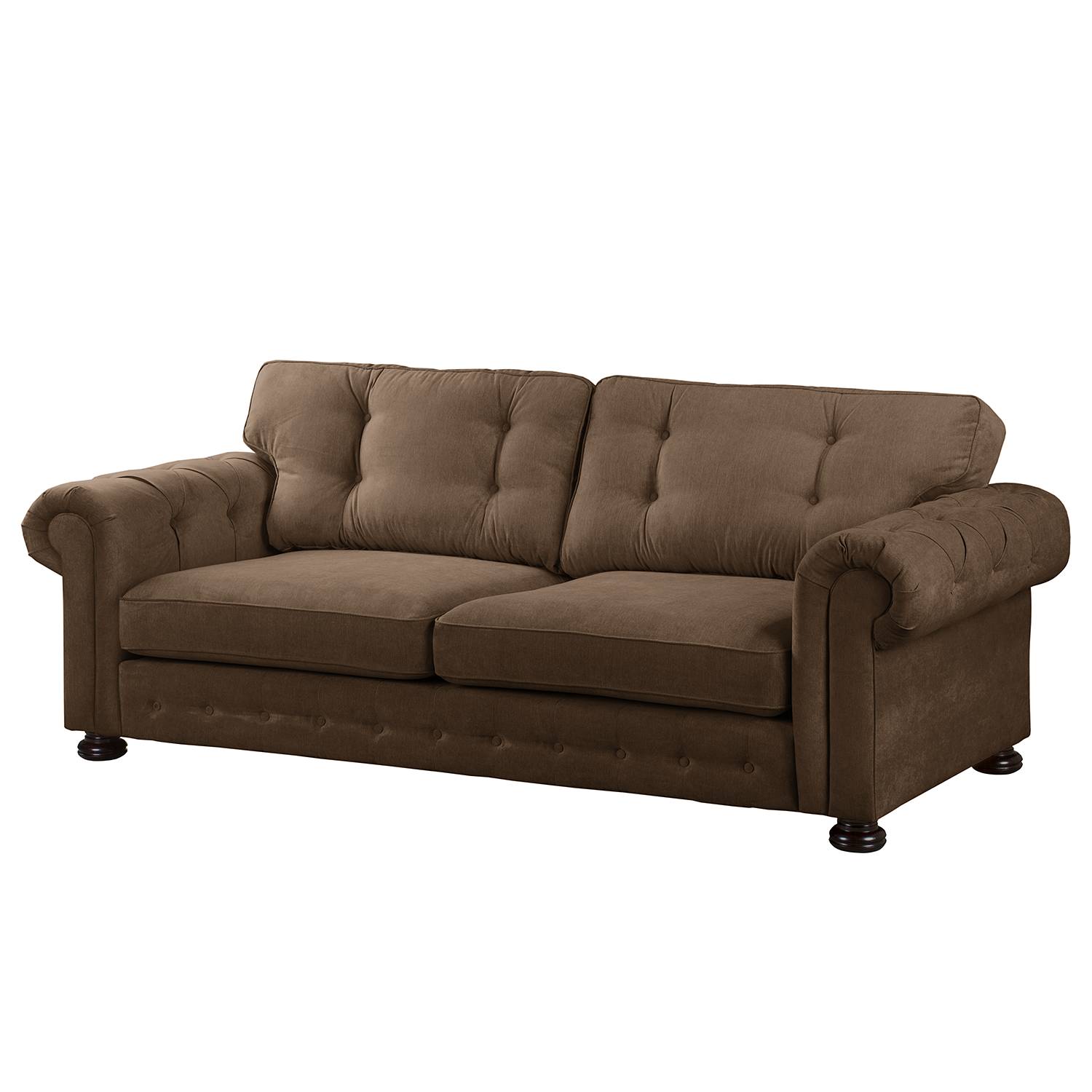 Velvet Studio Sofa Marau 3-Sitzer Braun Microfaser 250x93x100 cm von Velvet Studio