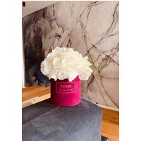 Hortensien Flowerbox Seiden-Künstliches Blumengesteck Blumenhochzeits-Mittelstückzusammensetzung Real Touch Faux Blumenhut-Geschenkbox Homedecor von VelvetBloomStore
