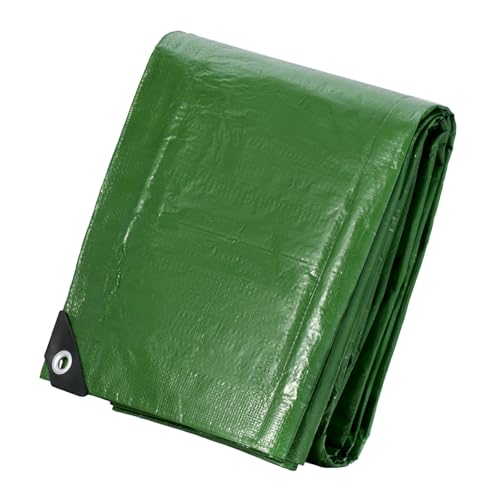 Velway Abdeckplane Gewebeplane 100g/m² grün - 3m x 4m=12m² Wasserdicht Campingzelt-Bodenplane Schutzplane - LKW-Plane mit Ösen reißfest UV-beständig - für Gartenmöbel Boot Auto Holz Garten von Velway