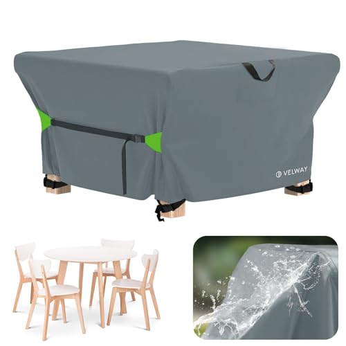 Velway Abdeckung Gartenmöbel Wasserdicht 125x125x74cm - Quadratisch Schutzhülle Winddicht Loungemöbel Abdeckung Abdeckhauben für Gartentische Sitzgruppe Terrassenmöbel - Grau Velway Abdeckung Gartenmöbel Wasserdicht 125x125x74cm - Quadratisch Schutzhülle Winddicht Loungemöbel Abdeckung Abdeckhauben für Gartentische Sitzgruppe Terrassenmöbel - Grau von Velway