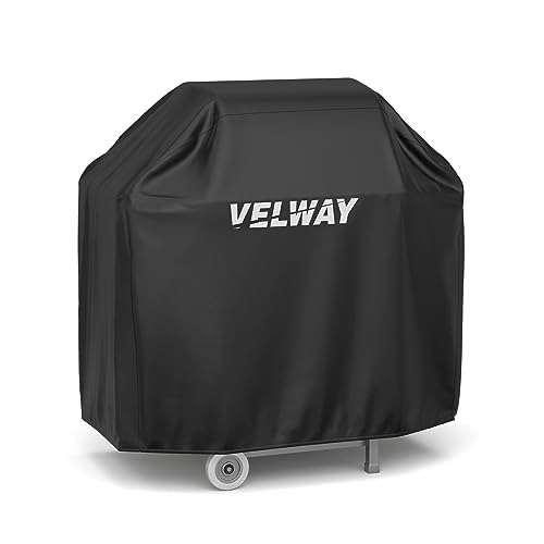 Velway Grill Abdeckhaube Gasgrill Grillabdeckung Regendicht BBQ Abdeckung Cover Schutzhülle Haube Staubdicht Grill Abdeckplane Grillschutz (117x66x117cm) —Schwarz von Velway