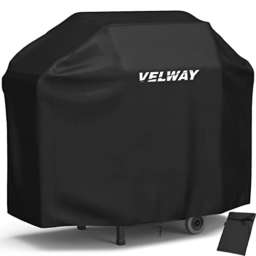 Velway Grill Abdeckhaube Gasgrill Grillabdeckung Regendicht BBQ Abdeckung Cover Schutzhülle Haube Staubdicht Grill Abdeckplane Grillschutz (147x61x117cm) —Schwarz von Velway