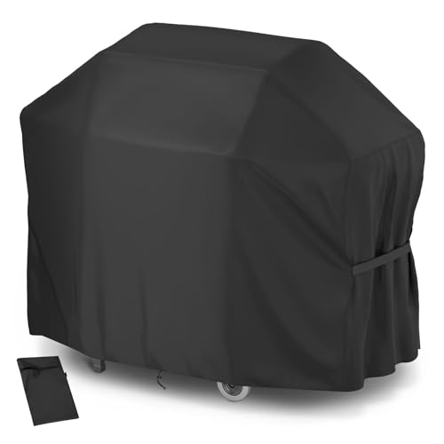 Velway Grillabdeckung 132x68x109cm Wetterfest für Gasgrill - Grill Abdeckhaube Regendicht BBQ Abdeckung Cover Schutzhülle Haube Staubdicht Grill Abdeckplane Grillschutz - Schwarz von Velway