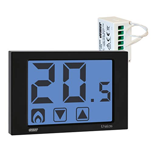 Vemer Thalos Thermostat mit Touch-Screen für die Wandmontage mit Batterie und Fernbedienung, VE483400 von VEMER