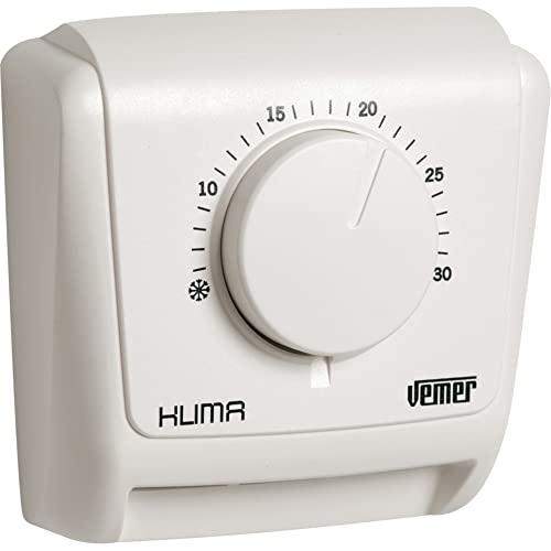 VEMER VE018800 Klima 2 Mechanischer Wandthermostat, Raumthermostat für Heizung, Membrantechnologie, 230 V, Weiß VEMER VE018800 Klima 2 Mechanischer Wandthermostat, Raumthermostat für Heizung, Membrantechnologie, 230 V, Weiß von VEMER