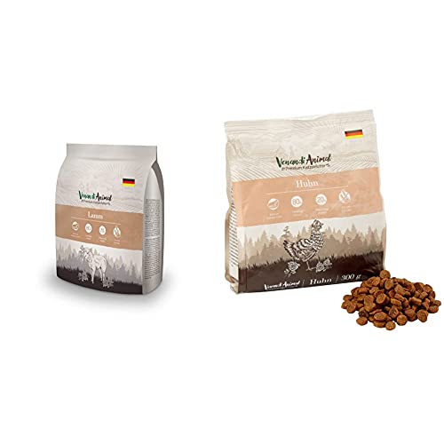 Venandi Animal Premium Trockenfutter für Katzen, Lamm,getreidefrei mit viel frischem Fleisch, 300 g & Premium Trockenfutter für Katzen, Huhn,getreidefrei mit viel frischem Fleisch, 300 g von Venandi Animal