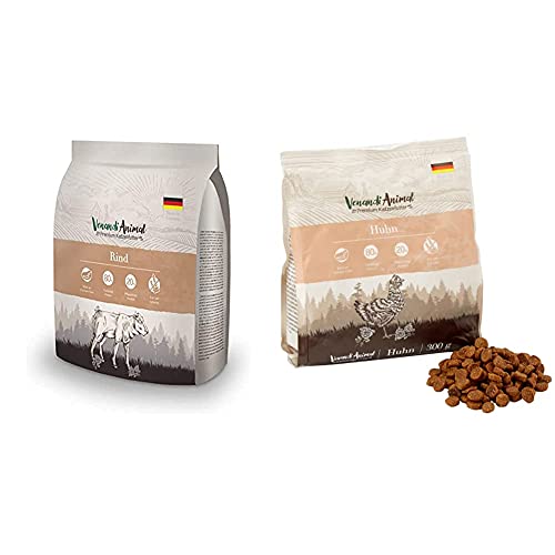 Venandi Animal Premium Trockenfutter für Katzen, Rind,getreidefrei mit viel frischem Fleisch, 300 g & Premium Trockenfutter für Katzen, Huhn,getreidefrei mit viel frischem Fleisch, 300 g von Venandi Animal