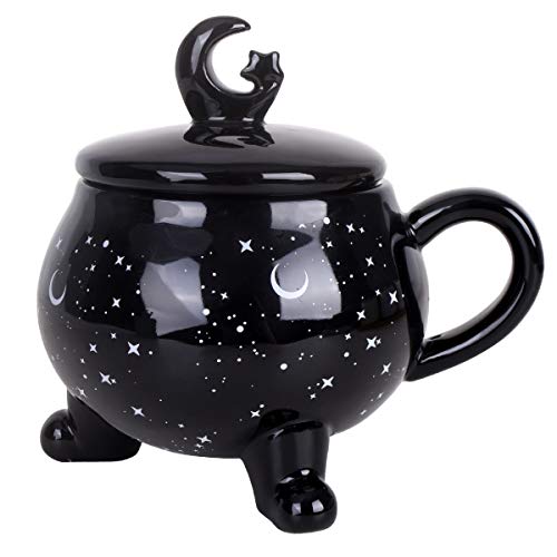 Vencer Tassen Geschenk für Frauen,Halloween-Kaffeetasse Hexenmaterial,Halloween Hexenbecher,Teetasse,Goth Cosplay-Vorräte,Keramik, 14 oz/400ml,DE-VCM-017 von Vencer