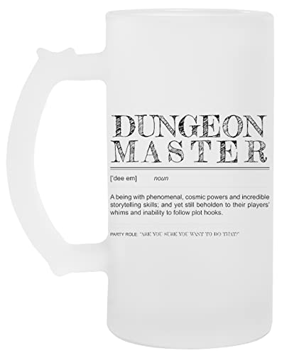 Dungeon Master Definition Glas Bier Becher Tasse Glass Beer Mug Cup von Vendax