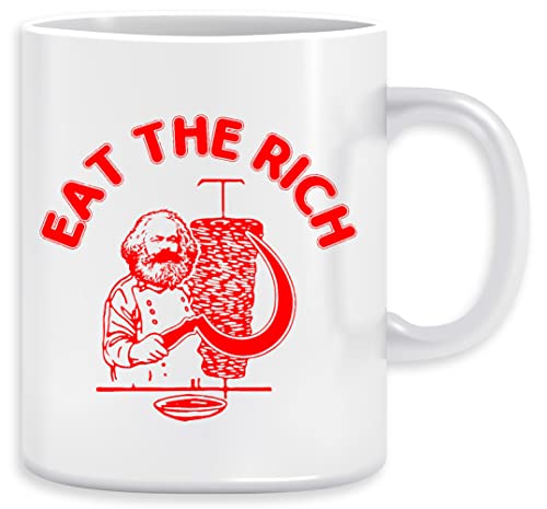 Eat The Rich - Hasan Piker Kaffeebecher Becher Tassen Ceramic Mug Cup von Vendax