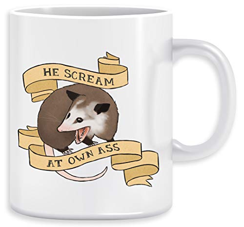 He Scream At Own Ass Kaffeebecher Becher Tassen Ceramic Mug Cup von Vendax