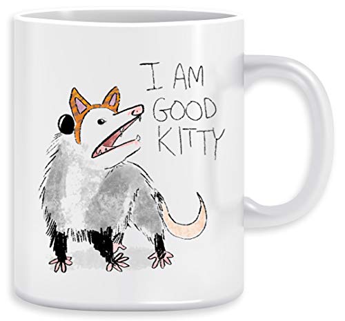 I AM GOOD KITTY - Opossum Kaffeebecher Becher Tassen Ceramic Mug Cup von Vendax