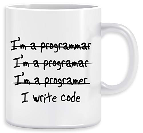 I Write No, Im A Programmer Kaffeebecher Becher Tassen Ceramic Mug Cup von Vendax