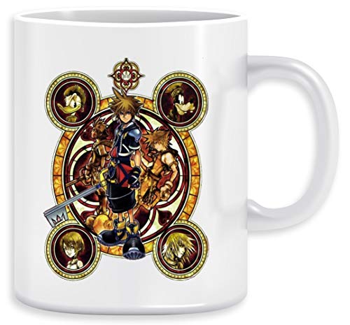 Königreich Herzen Sora befleckt Glas Kaffeebecher Becher Tassen Ceramic Mug Cup von Vendax