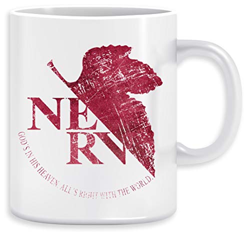 NERV Vintage Emblem - Blood Edition - Evangelion Kaffeebecher Becher Tassen Ceramic Mug Cup von Vendax