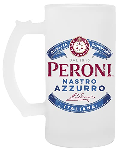 Peroni Nastro Azzurro Bierkrug Aus Glas Glass Beer Mug Cup von Vendax