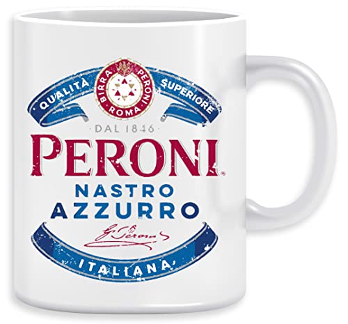 Peroni Nastro Azzurro Kaffeebecher Becher Tassen Ceramic Mug Cup von Vendax