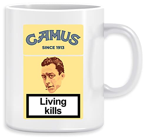 Philosopher Albert Camus Kaffeebecher Becher Tassen Ceramic Mug Cup von Vendax