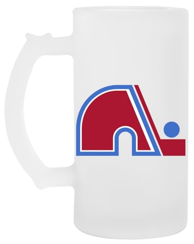 Quebec Nordiques Vintage Logo Glas Bier Becher Tasse Glass Beer Mug Cup von Vendax