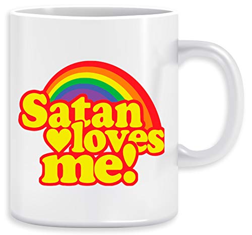 Satan Loves Me! Kaffeebecher Becher Tassen Ceramic Mug Cup von Vendax