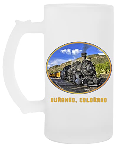 Vendax Durango, Colorado Railway - Durango - Silverton Steam Train Bierkrug Aus Glas Glass Beer Mug Cup von Vendax