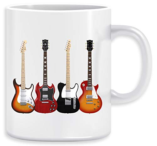 Vier Elektrisch Gitarren Kaffeebecher Becher Tassen Ceramic Mug Cup von Vendax