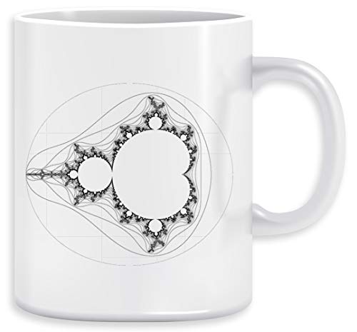Weiß - Linear Mandelbrots Kaffeebecher Becher Tassen Ceramic Mug Cup von Vendax